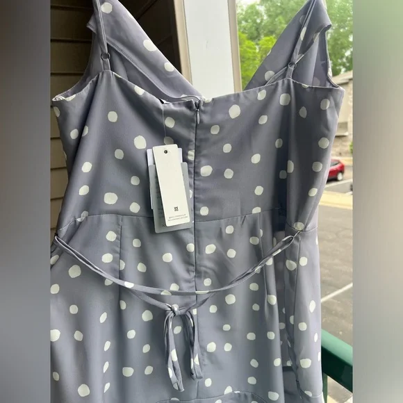 🆕 Willow x Nordstrom Dusty Lilac Polka Dot SunDress Size L - Picture 7 of 15